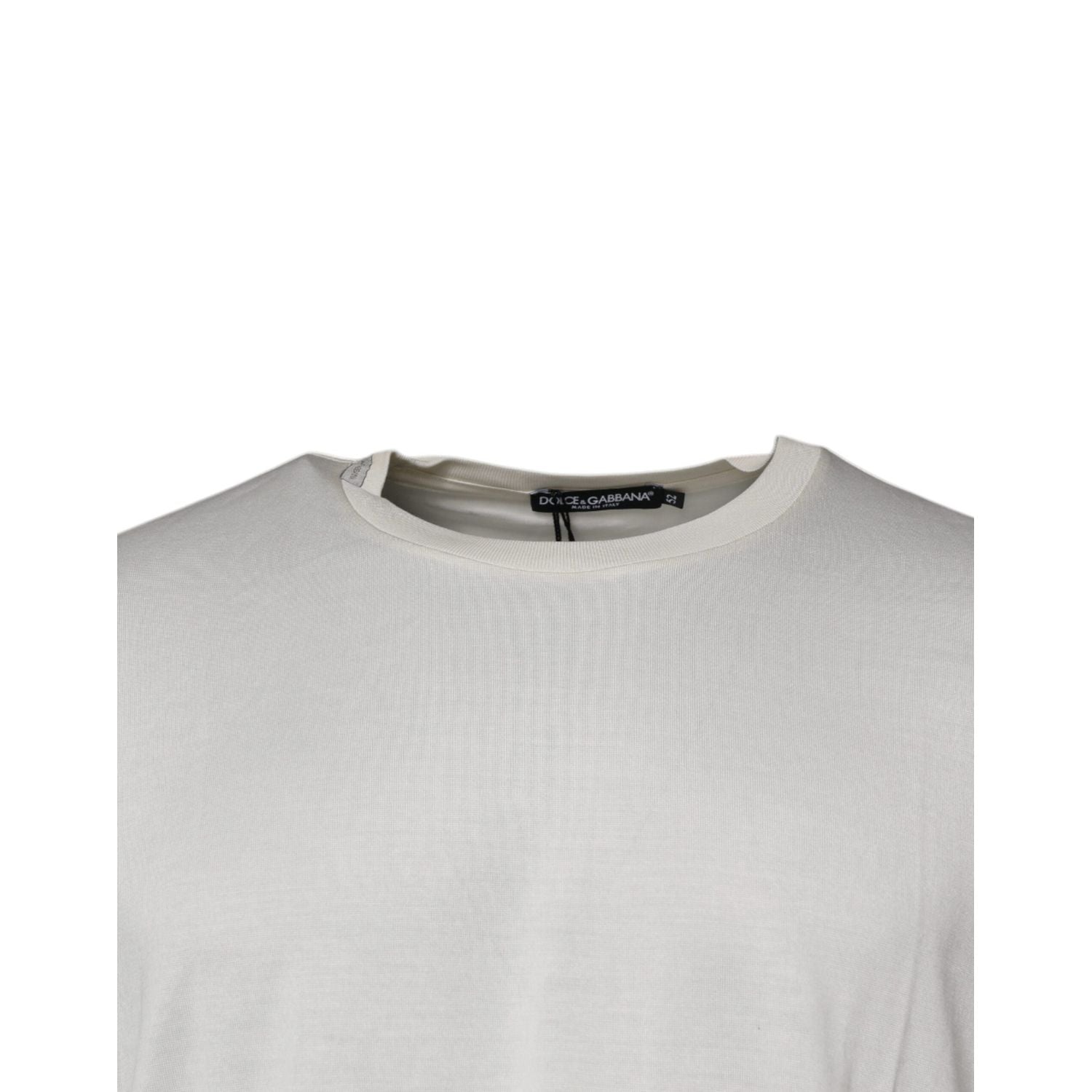 Dolce & Gabbana Off White Crew Neck Short Sleeve T-shirt