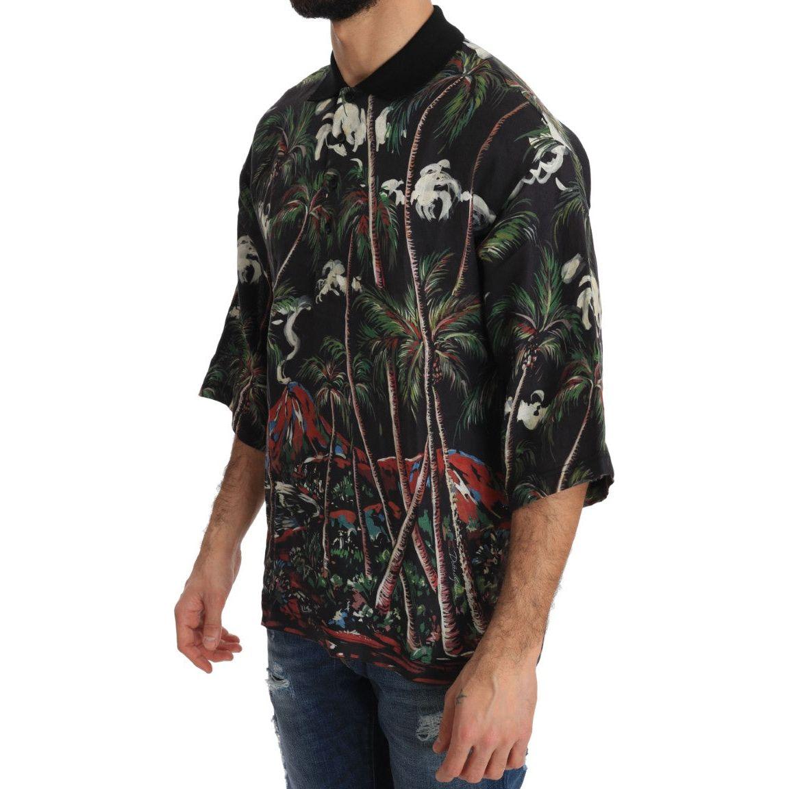 西西里火山图案 Polo 衫