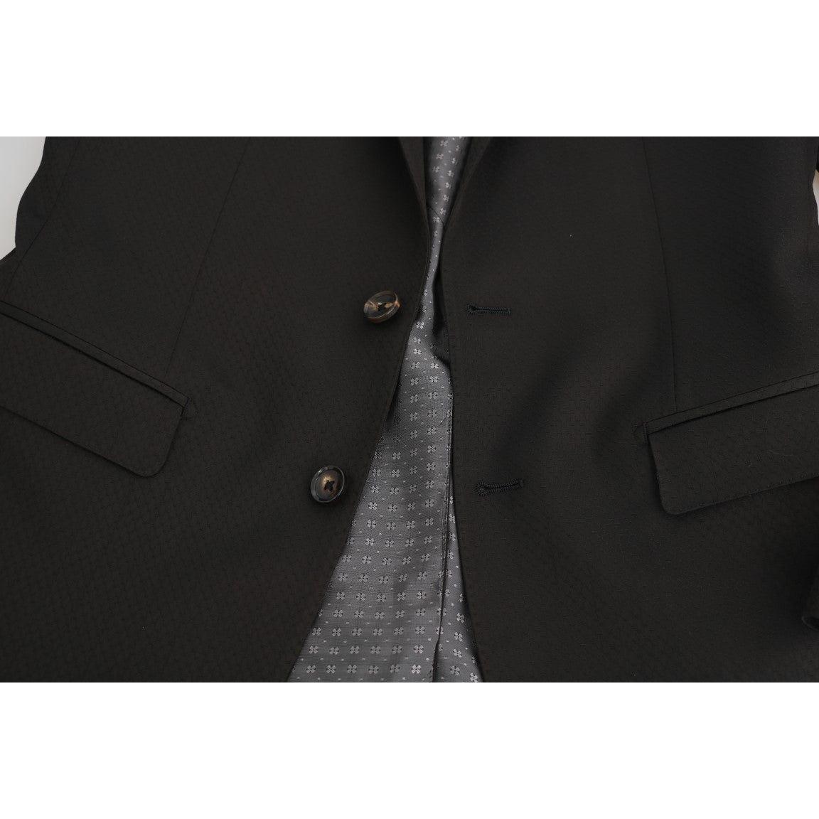 Dolce & Gabbana Brown Wool Crystal Bee Slim Fit MARTINI