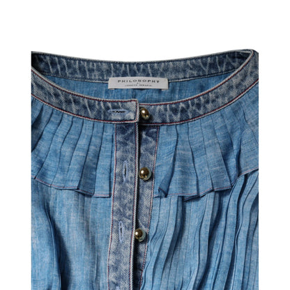 Philosophy Blue Layered Long Sleeve Dress Philosophy