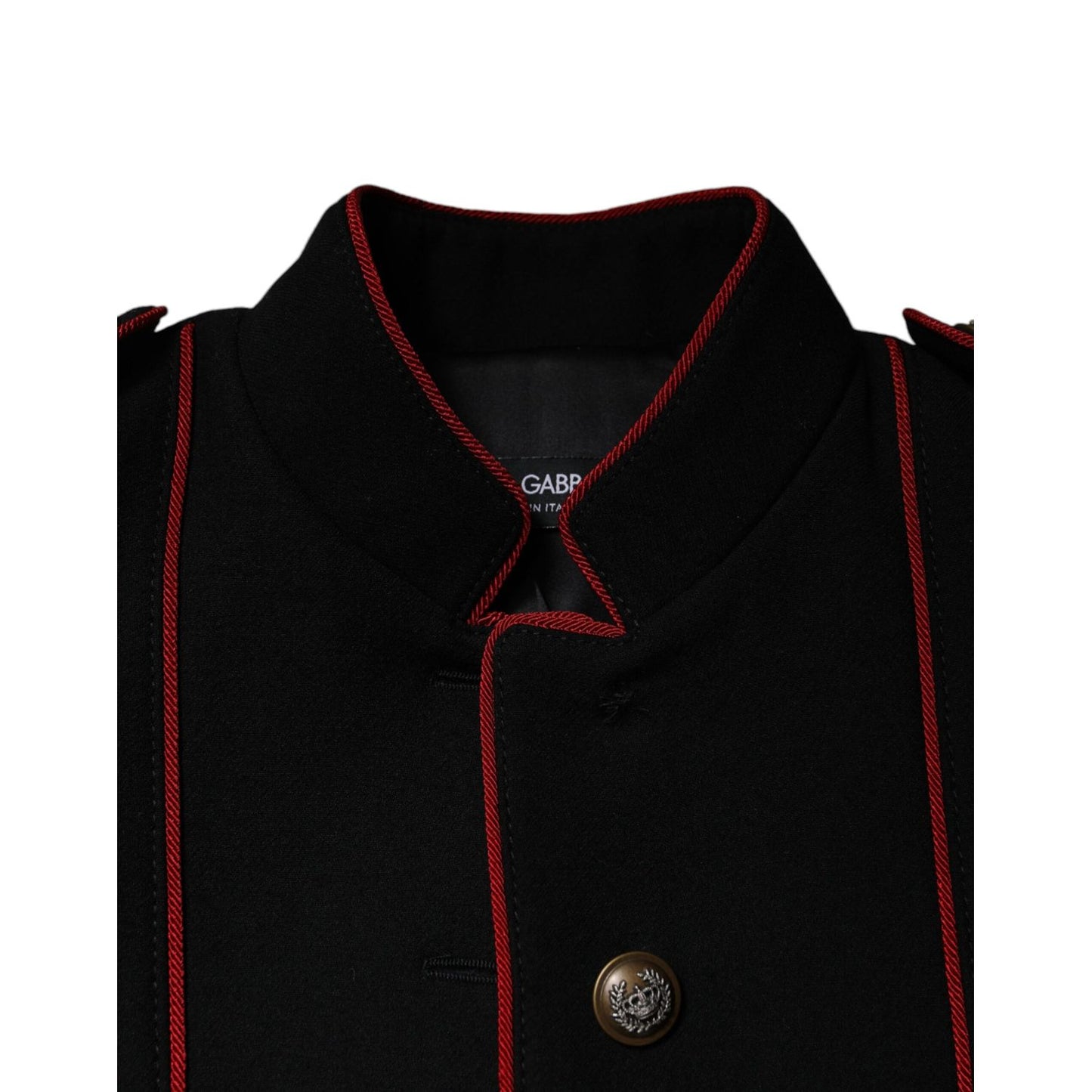 Dolce & Gabbana Black Single Breasted Trench Coat Jacket