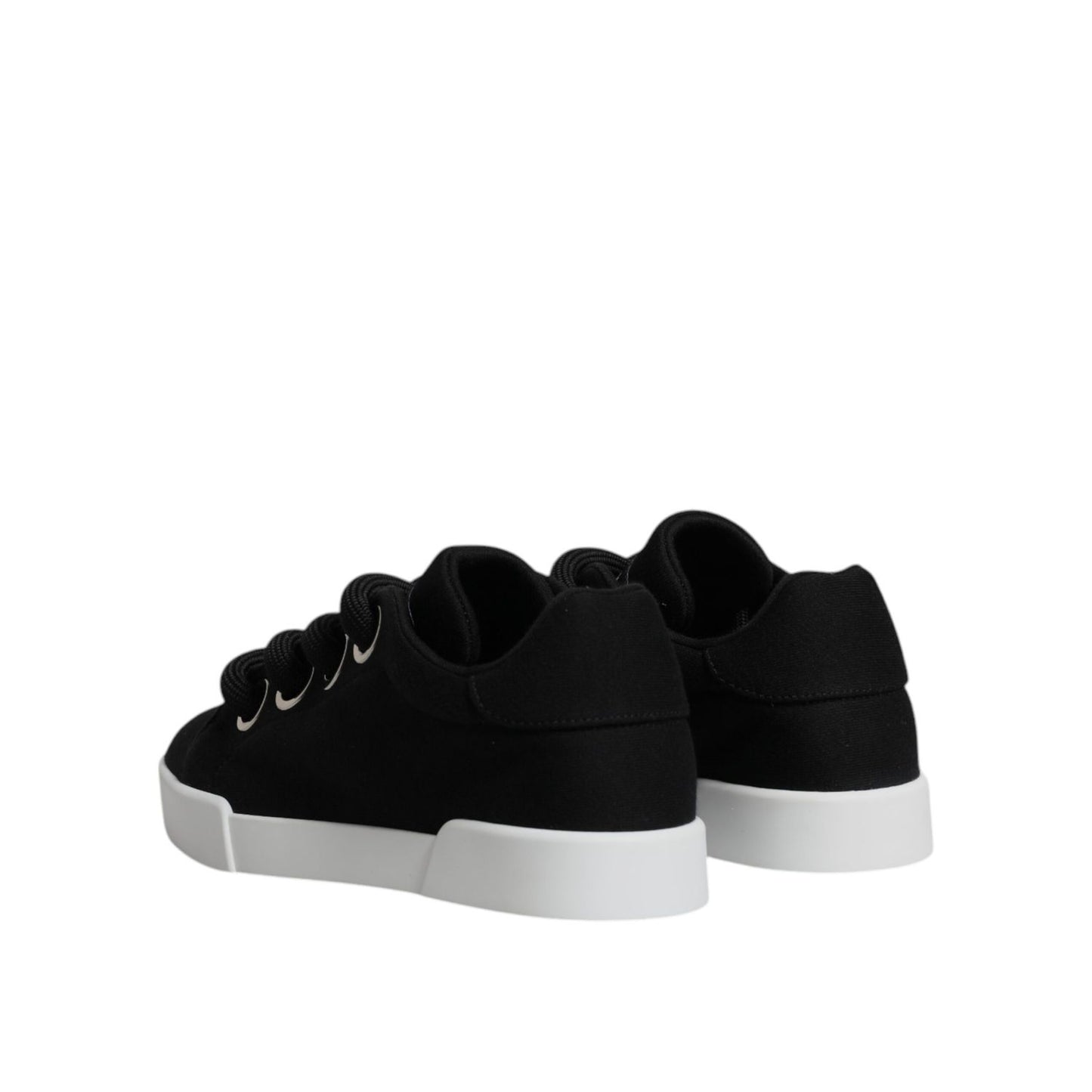 Dolce & Gabbana Black Portofino Low Top Sneakers Shoes