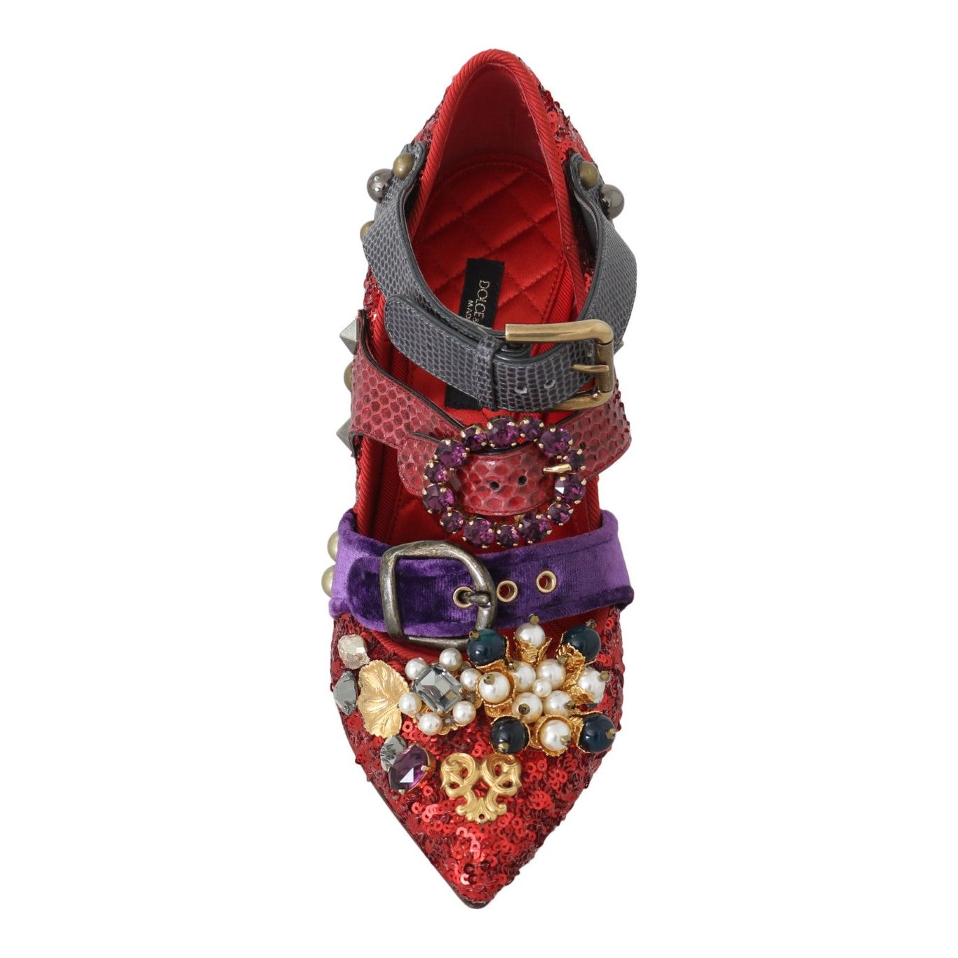 Dolce & Gabbana Red Bellucci Alta Moda Embellished Pumps Dolce & Gabbana