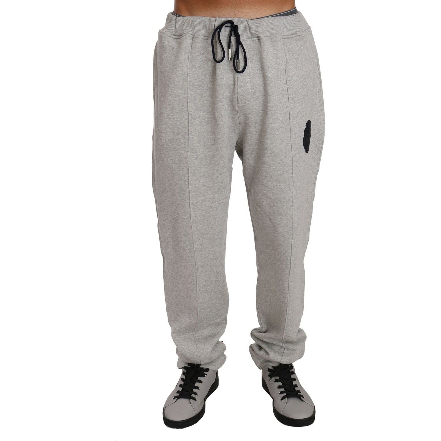 Billionaire Italian Couture Elegant Gray Cotton Sweatsuit Ensemble Billionaire Italian Couture