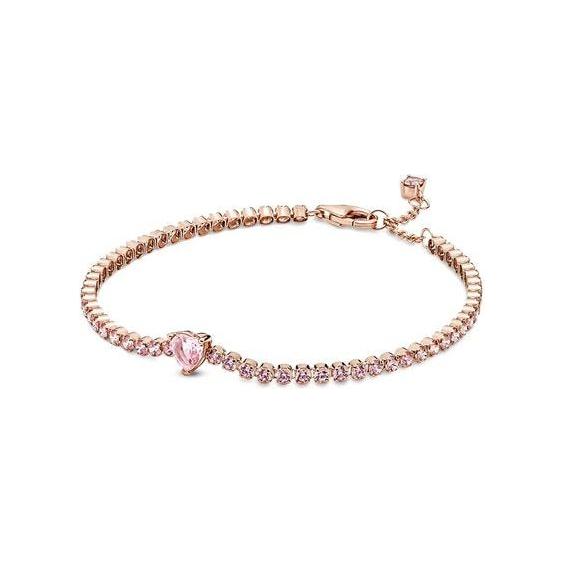 PANDORA JEWELS Mod. SPARKLING HEART TENNIS - Size 16 ***SPECIAL PRICE**** Bracelet PANDORA