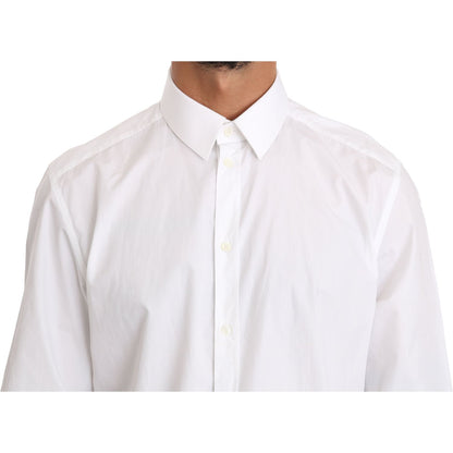 Dolce & Gabbana White Cotton GOLD Dress Shirt