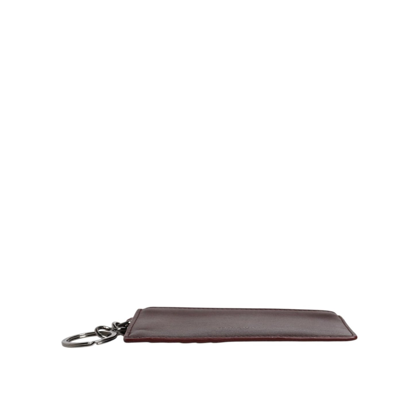 Dolce & Gabbana Brown Calfskin Leather DG Logo Card Holder Wallet
