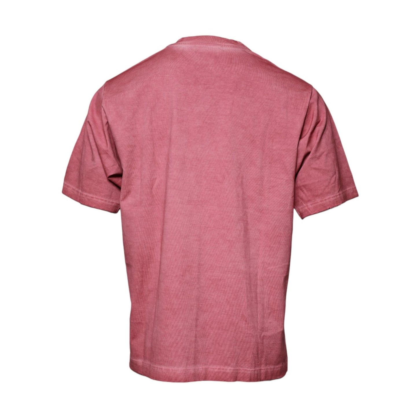 Dolce & Gabbana Pink Logo Print Cotton Crew Neck T-shirt