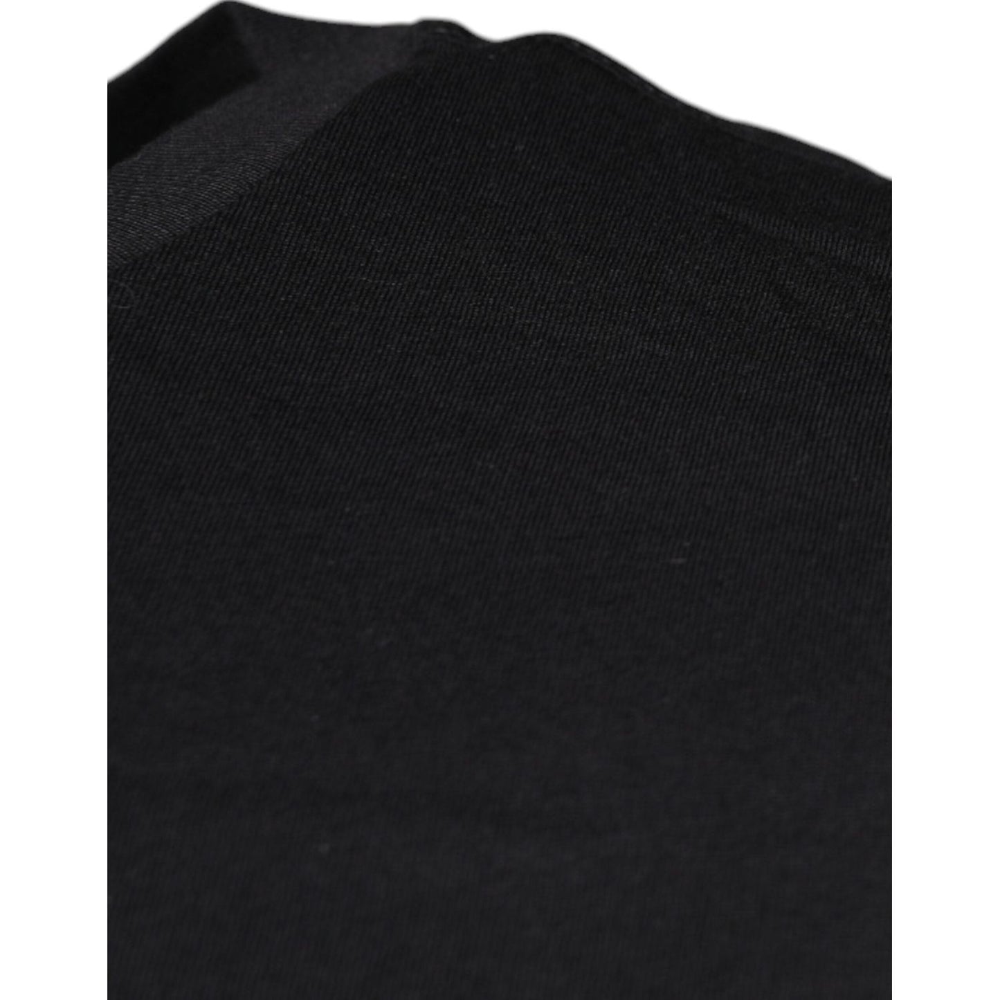 Dolce & Gabbana Black Cotton Crew Neck Short Sleeves T-shirt