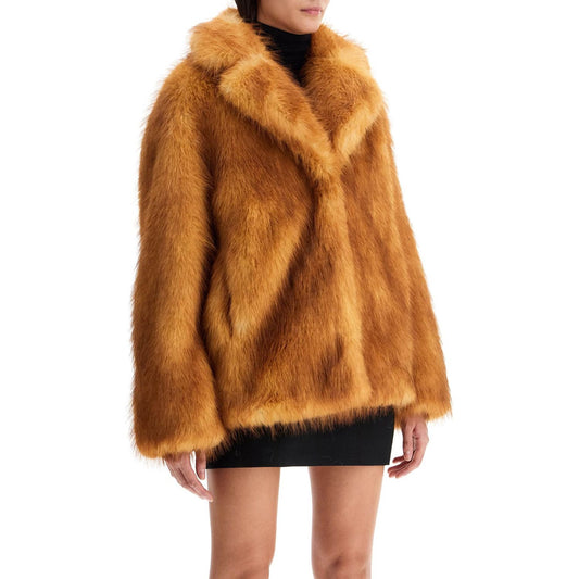 Stand Studio short janice coat in faux fur Jackets Stand Studio