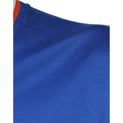 Dolce & Gabbana Blue Logo V-neck Short Sleeve T-shirt