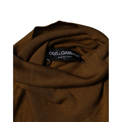 Dolce & Gabbana Brown Cashmere Turtleneck Pullover Sweater