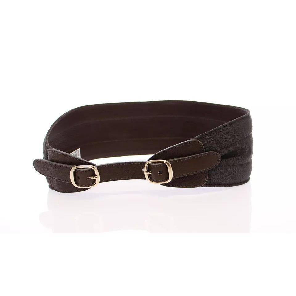 Dolce & Gabbana Brown D&G Leather Linnen Logo Belt