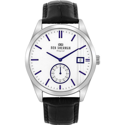 Ben Sherman Black Leather Dress Watch