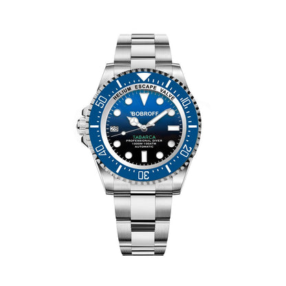 Bobroff Silver Stainless Steel Sport Watch
