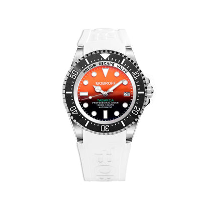 Bobroff White Rubber Sport Watch