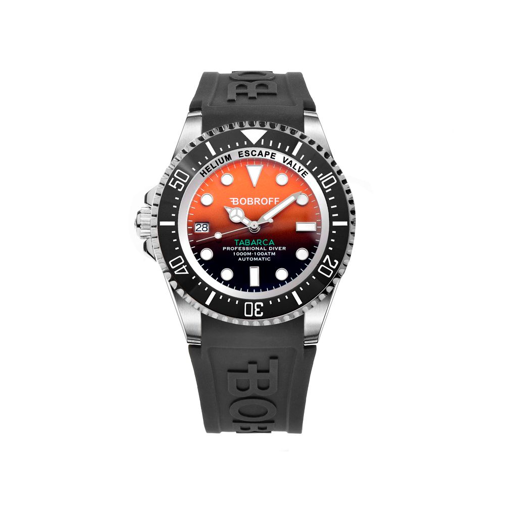 Bobroff Black Rubber Sport Watch Bobroff