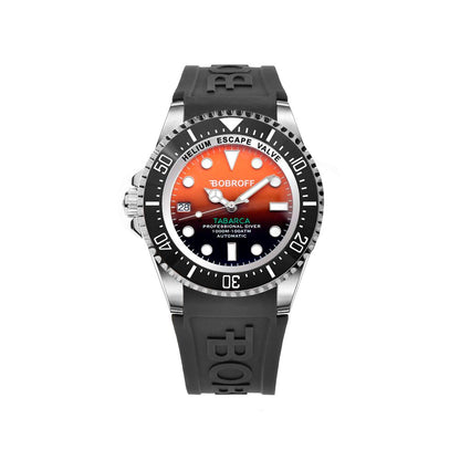 Bobroff Black Rubber Sport Watch Bobroff