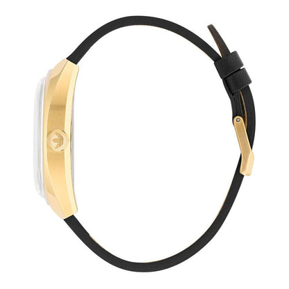 Adidas Black Leather Dress Watch Adidas