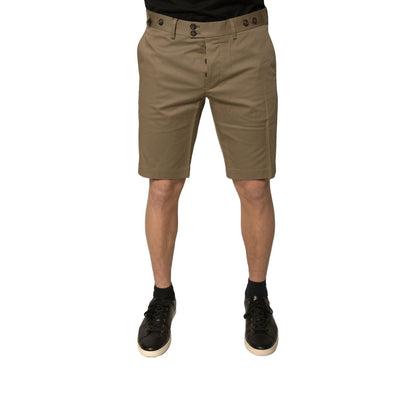 Dolce & Gabbana Brown Chino Cotton Stretch Casual Shorts
