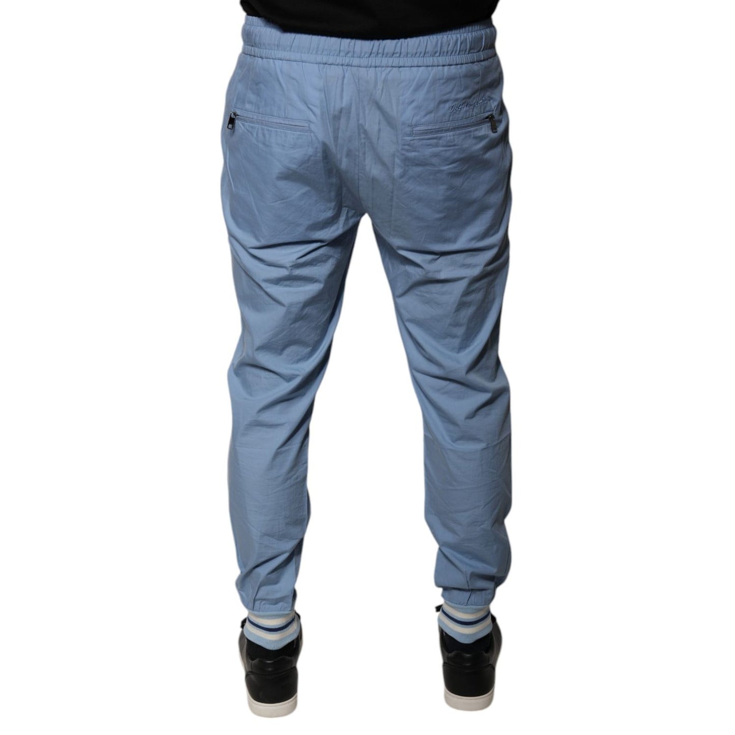 Dolce & Gabbana Blue Cotton Jogger Sweatpants Pants