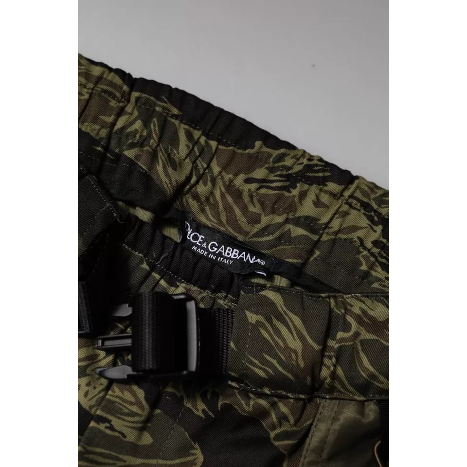 Dolce & Gabbana Green Cotton Jogger Cargo Pants