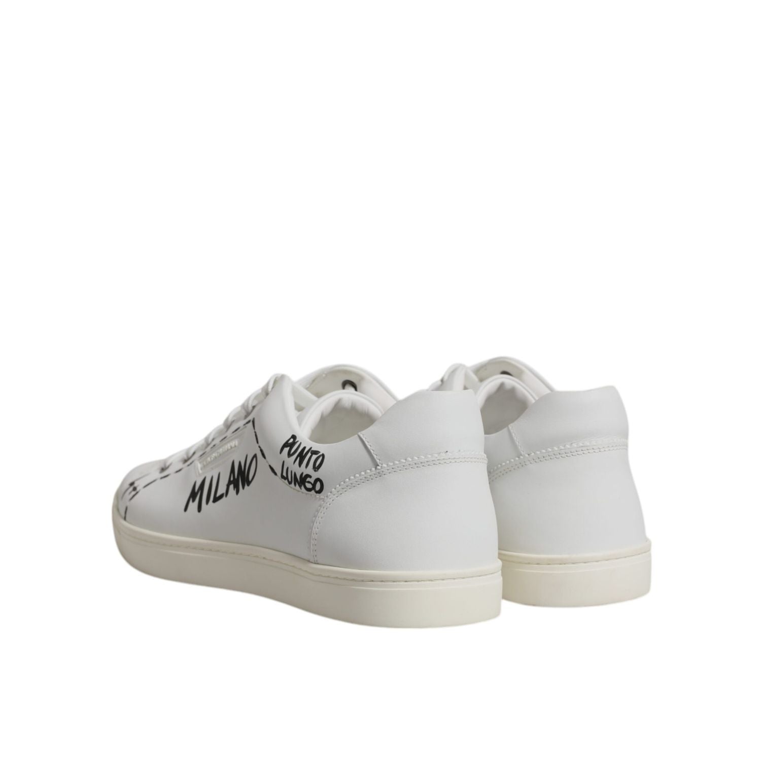 Dolce & Gabbana White Leather Milano Low Top Sneakers Shoes