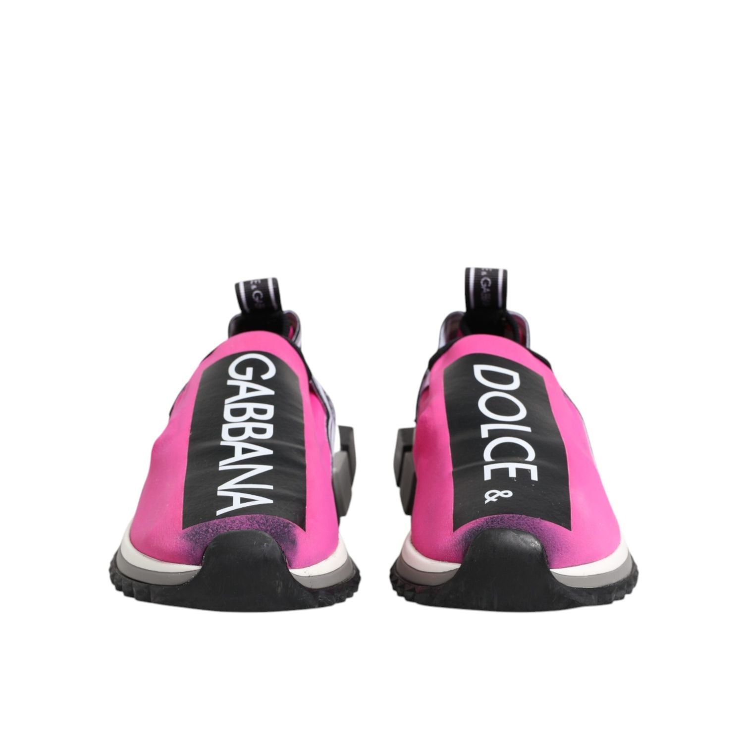 Dolce & Gabbana Fuchsia White Slip On Sorrento Sneakers Shoes