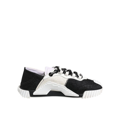Dolce & Gabbana White Black NS1 Low Top Sneakers Shoes
