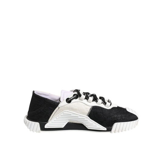 Dolce & Gabbana White Black NS1 Low Top Sneakers Shoes
