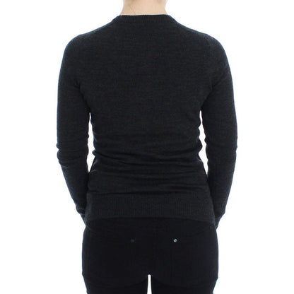 Dolce & Gabbana Gray Wool Button Cardigan Sweater Dolce & Gabbana