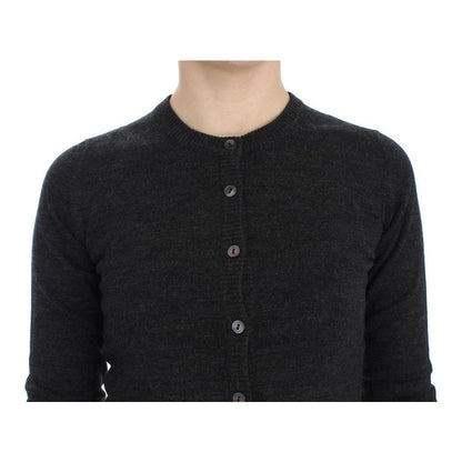 Dolce & Gabbana Gray Wool Button Cardigan Sweater Dolce & Gabbana