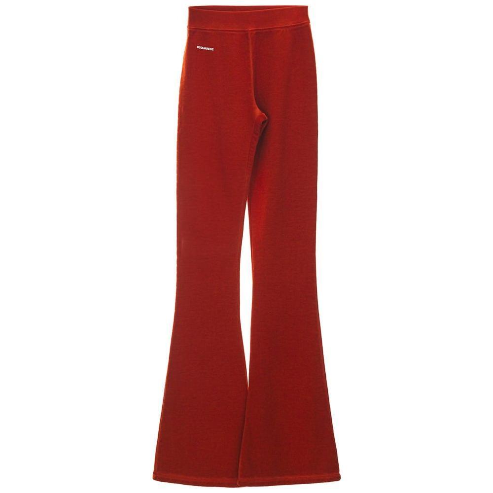 Dsquared² Red Cotton Athletic Pants