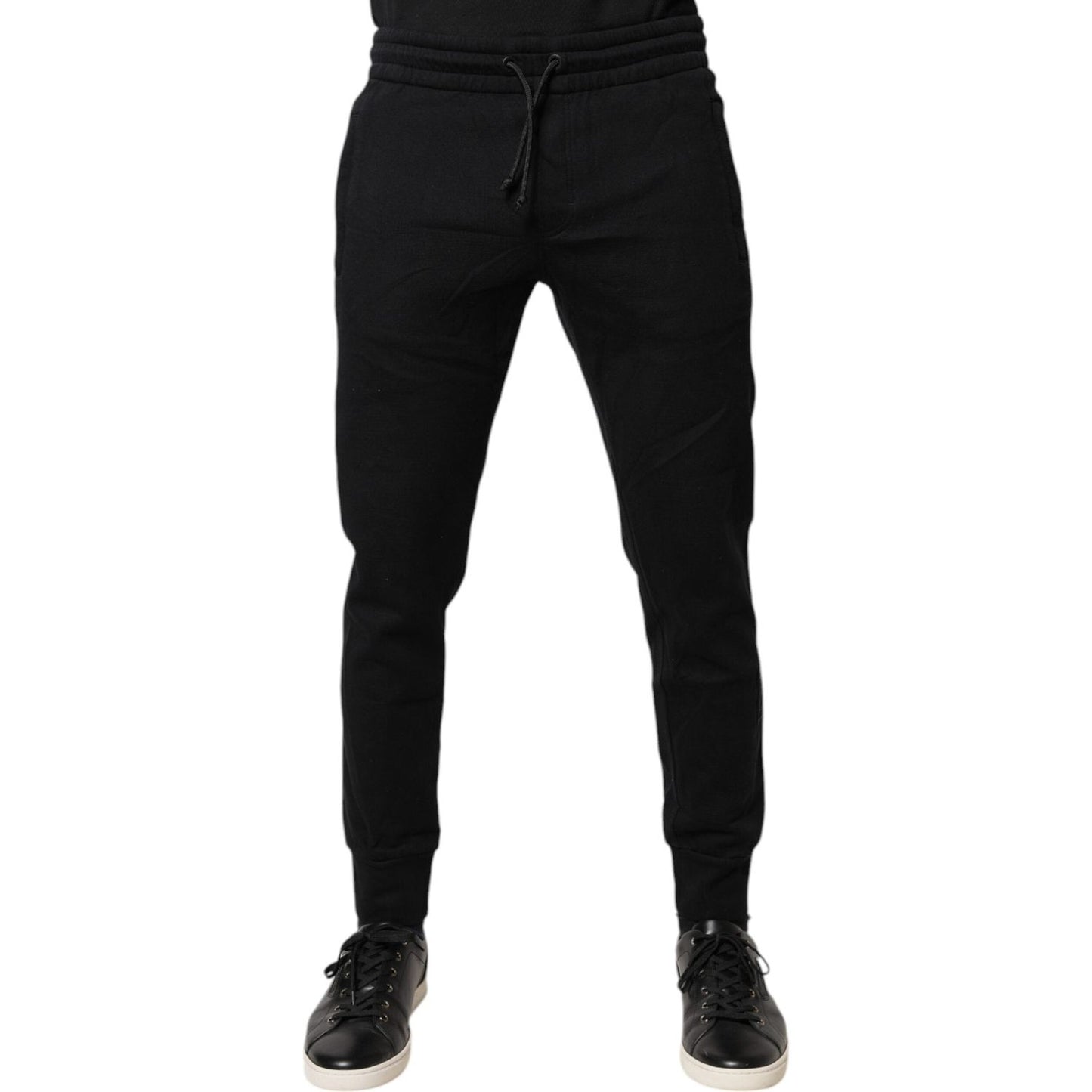 Dolce & Gabbana Black Cotton Jogger Jogging Pants