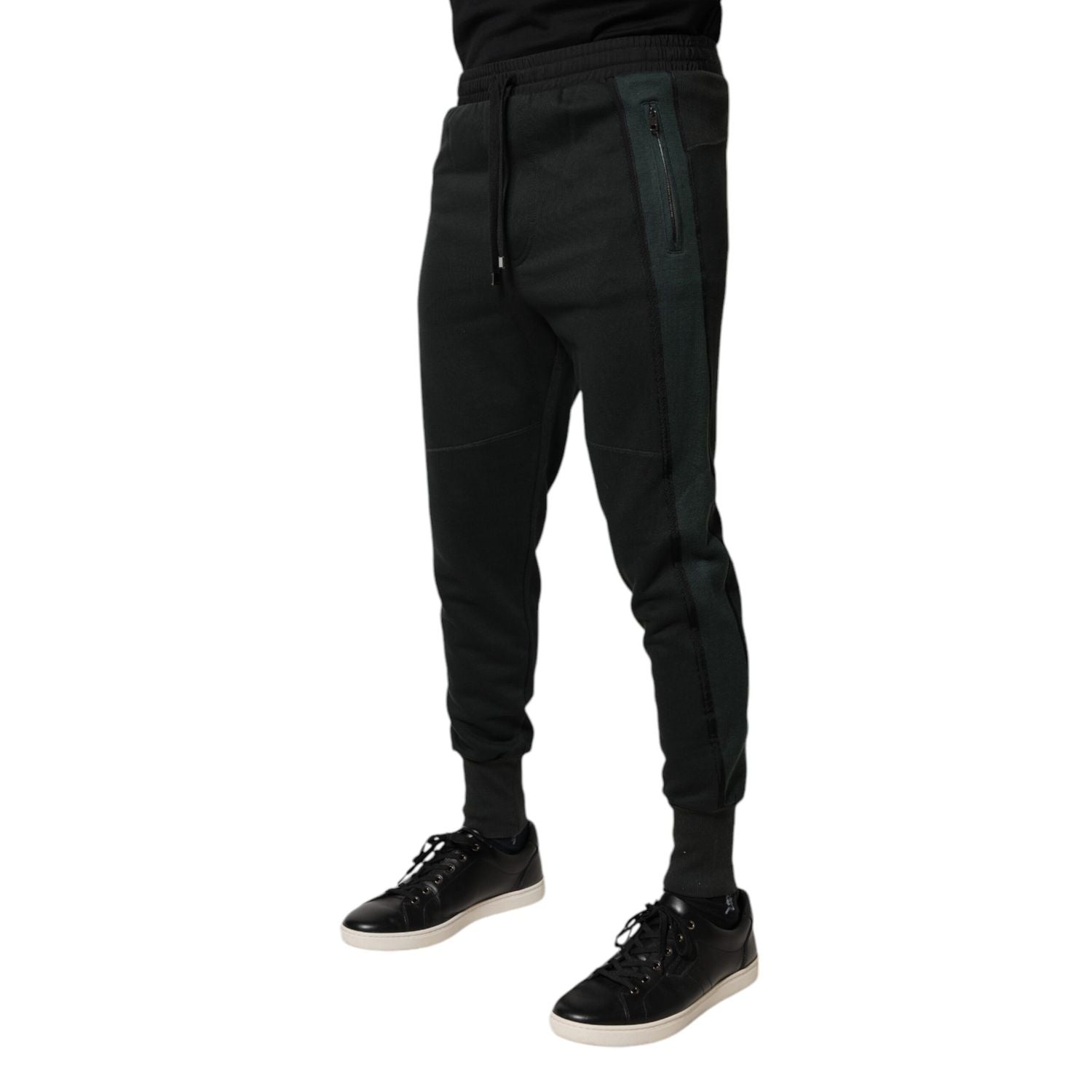 Dolce & Gabbana Black Cotton Blend Jogger Sweatpants Pants