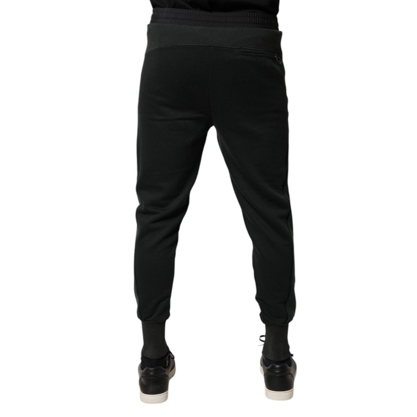 Dolce & Gabbana Black Cotton Blend Jogger Sweatpants Pants
