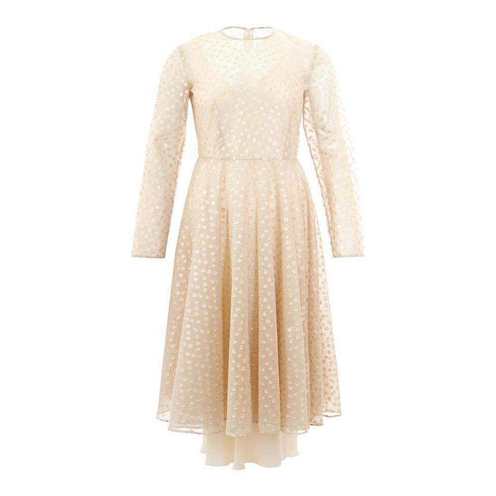 Lardini Beige Cotton Cocktail Dress