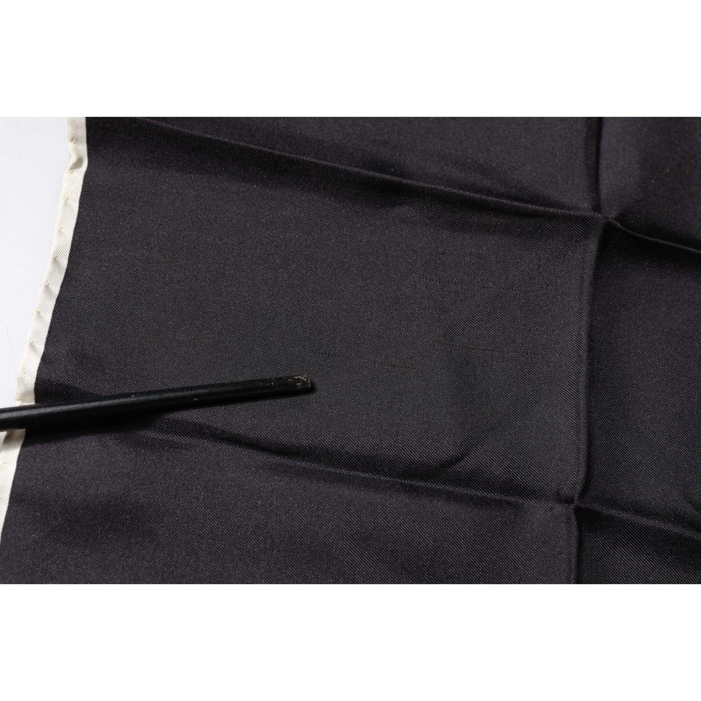 Dolce & Gabbana Black Crown Logo Square Handkerchief Scarf