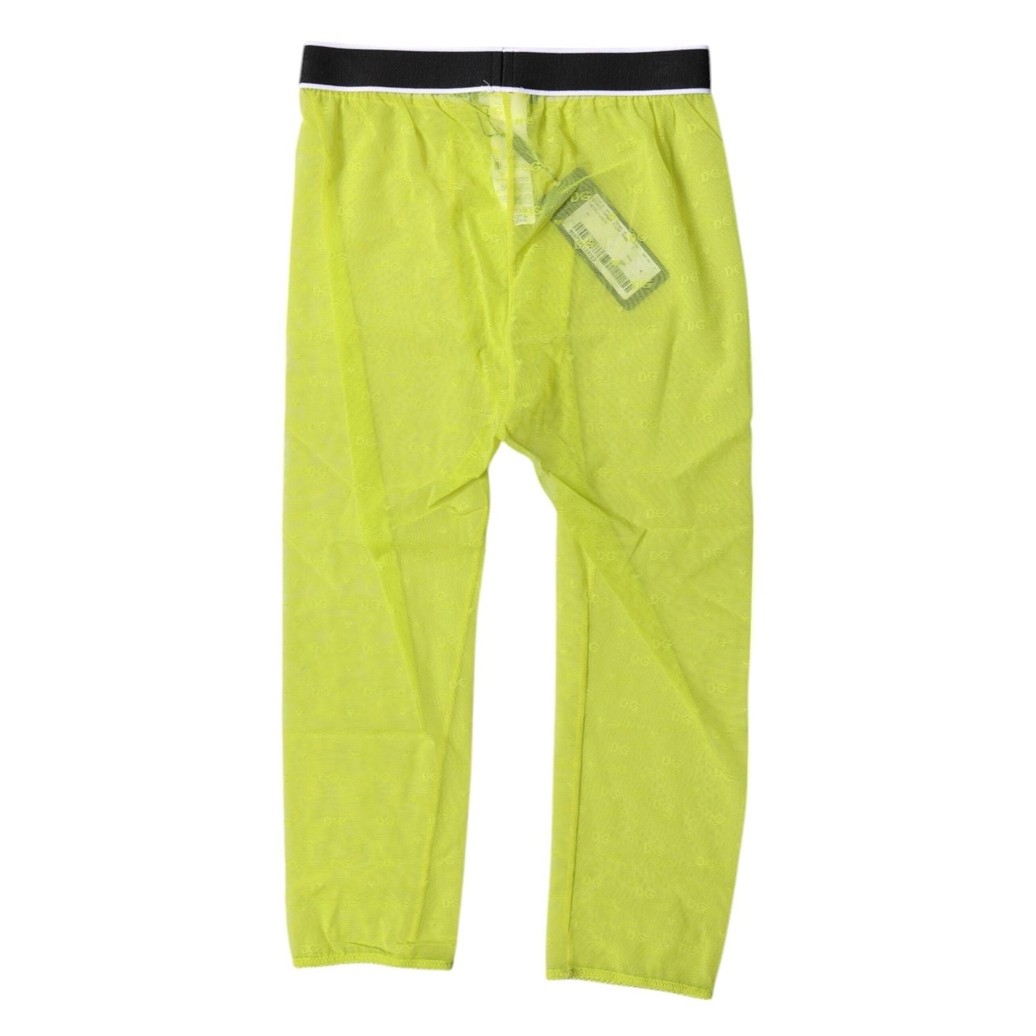 Dolce & Gabbana Green DG Logo Nylon Cropped Tights Underwear