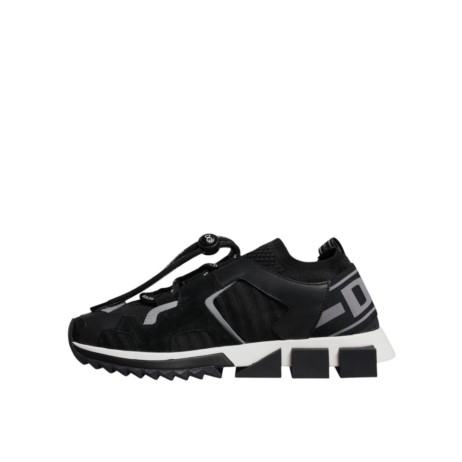 Dolce & Gabbana Black Mesh Sorrento Trekking Sneakers Shoes