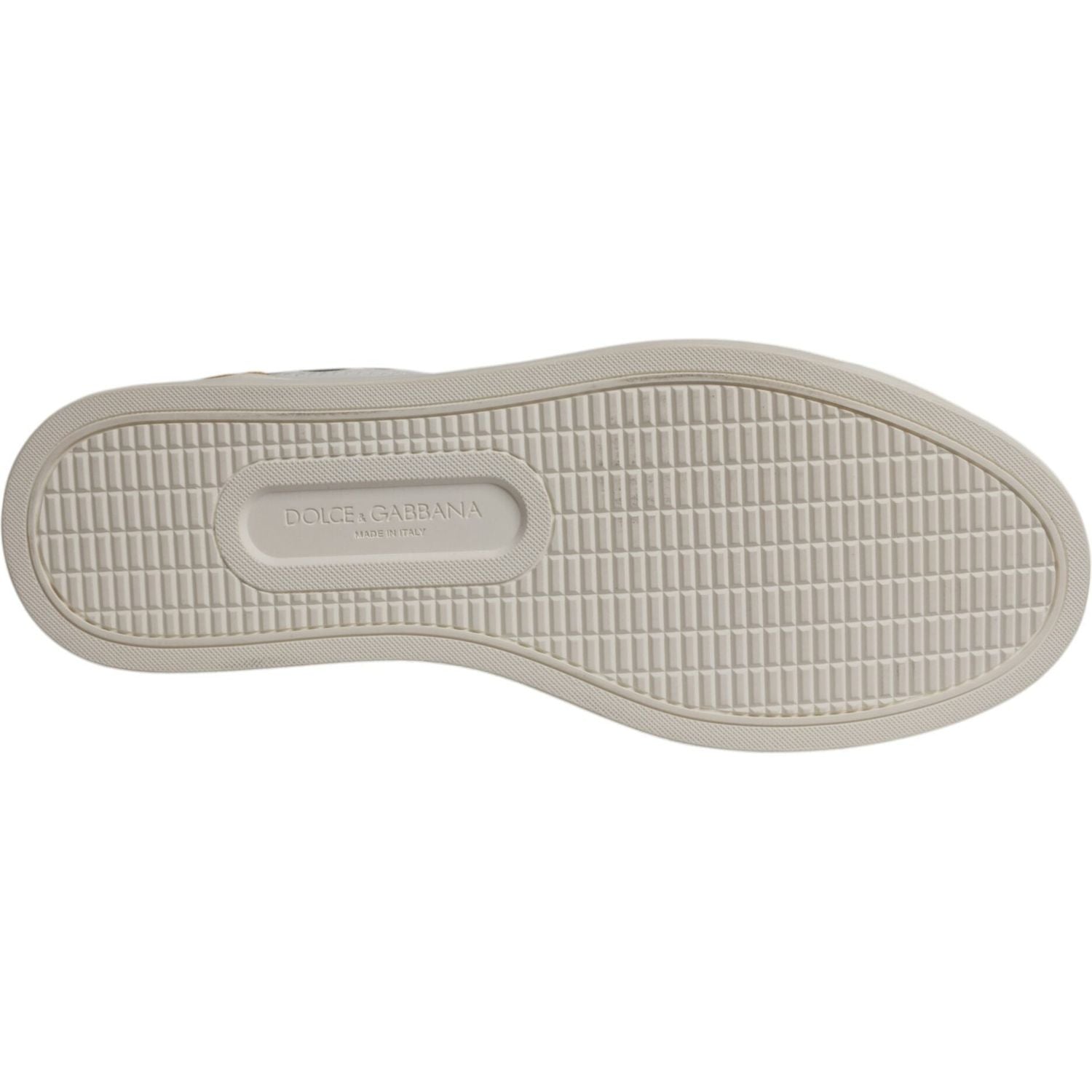 Dolce & Gabbana White Suede Leather Low Top Sneakers Shoes