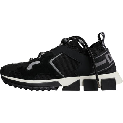 Dolce & Gabbana Black Mesh Sorrento Trekking Sneakers Shoes