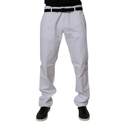 Dolce & Gabbana White Cotton Straight Men Denim Jeans Dolce & Gabbana