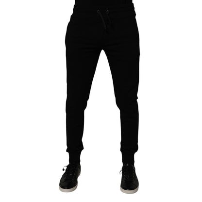 Dolce & Gabbana Black Cotton Jogger Sweatpants Pants