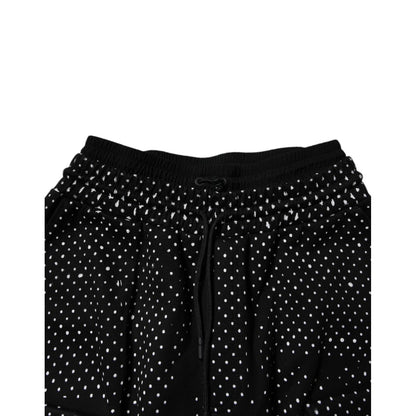 Dolce & Gabbana Black Polka Dot Stripes Cargo Jogger Sweatpants Pants Dolce & Gabbana
