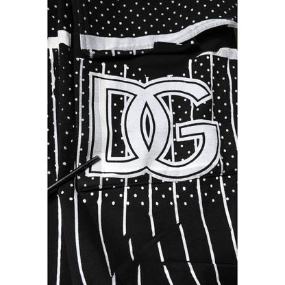 Dolce & Gabbana Black Polka Dot Stripes Cargo Jogger Sweatpants Pants Dolce & Gabbana