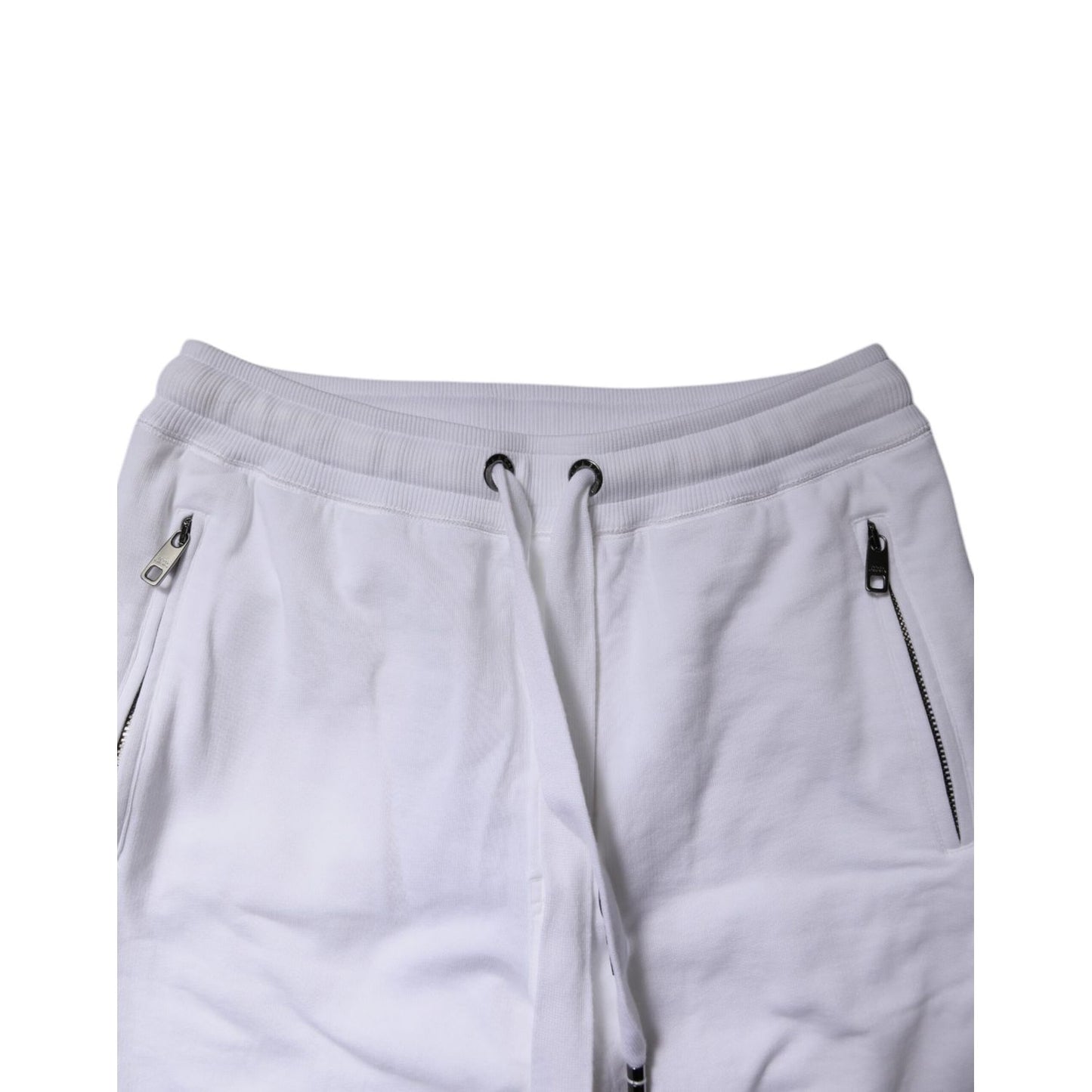 Dolce & Gabbana White Logo Tape Jogger Cotton Sweatpants Pants Dolce & Gabbana