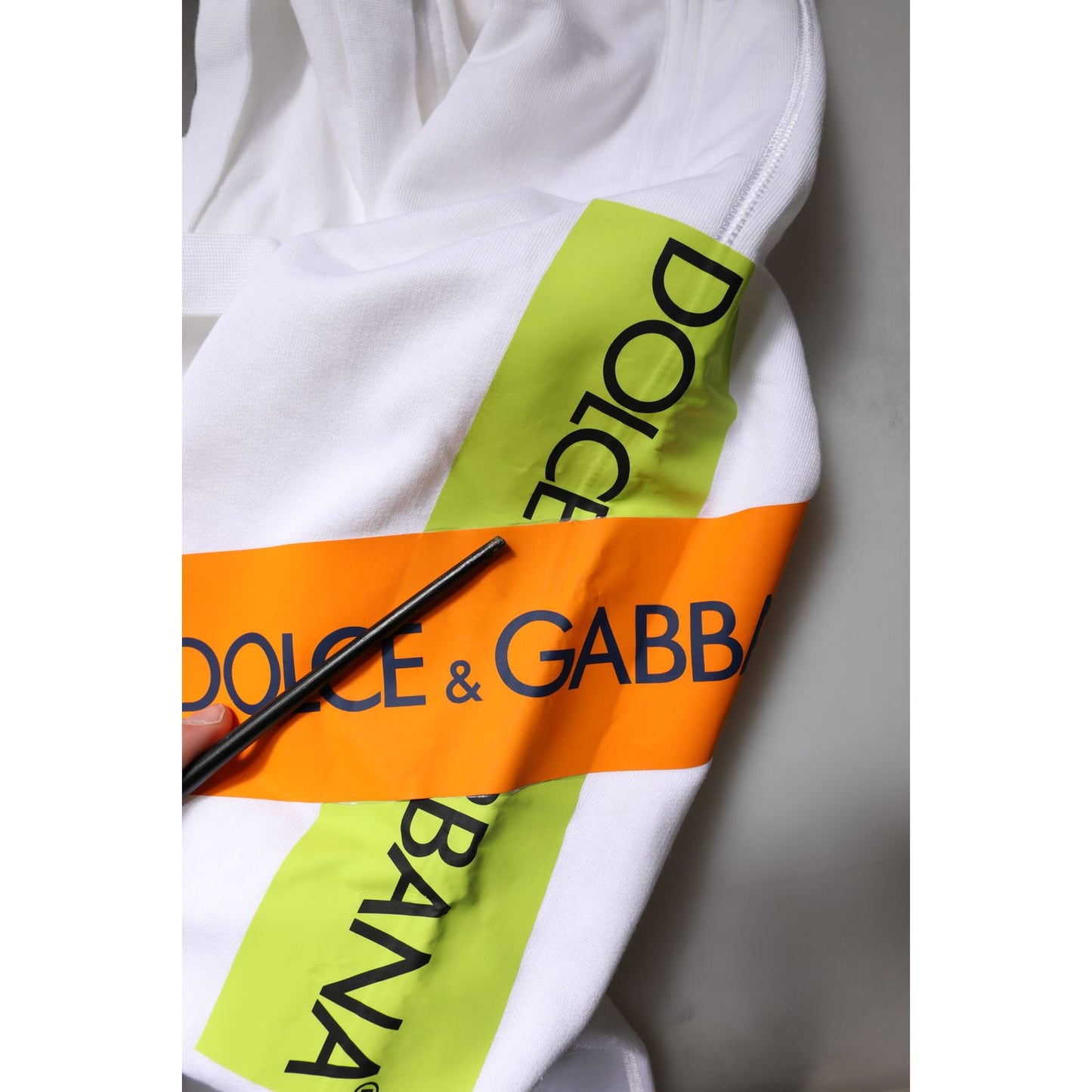 Dolce & Gabbana White Logo Tape Jogger Cotton Sweatpants Pants Dolce & Gabbana