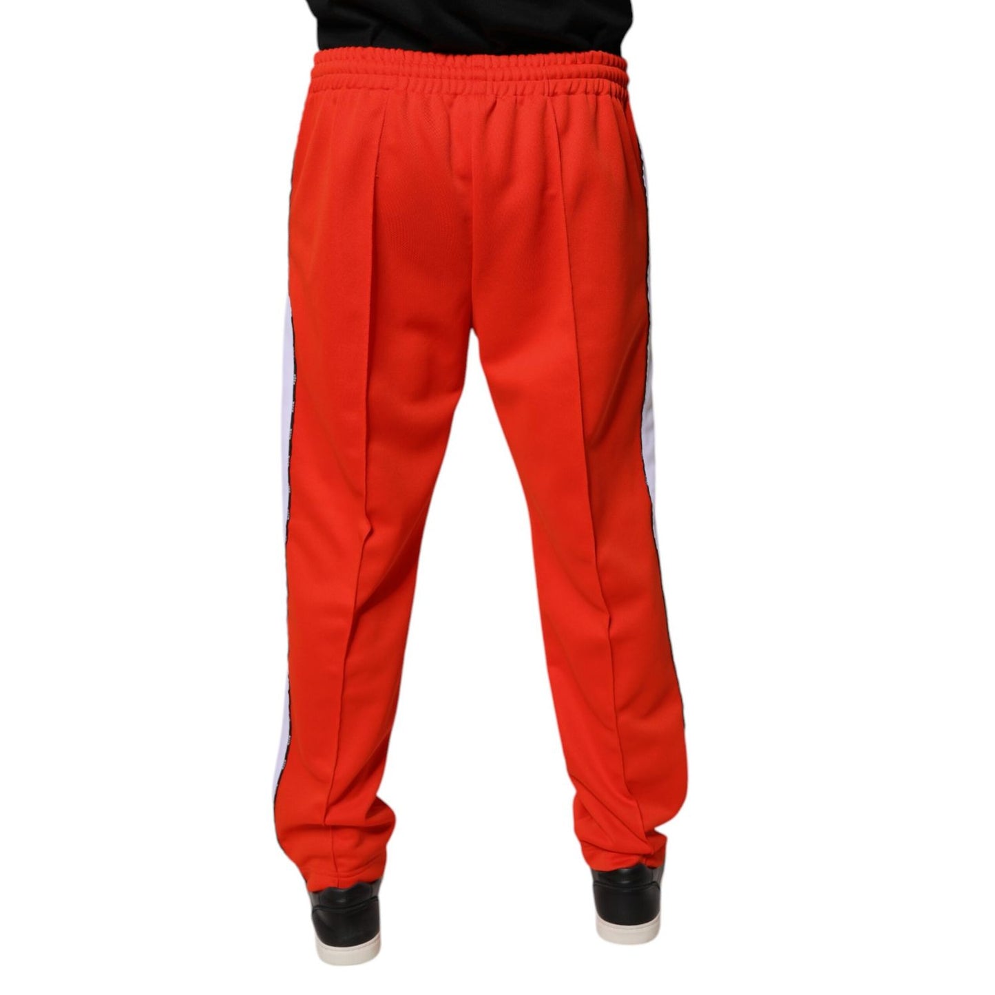 MSGM Red White Mid Waist Men Jogger Sweatpants Pants MSGM