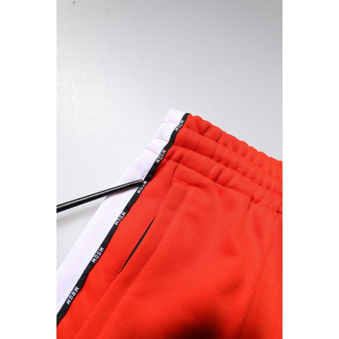 MSGM Red White Mid Waist Men Jogger Sweatpants Pants MSGM